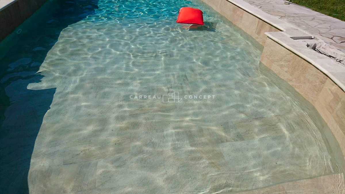 Piscine en travertin Roquefort Photo 6